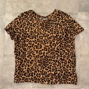 H&M Cheetah Print Tee | M